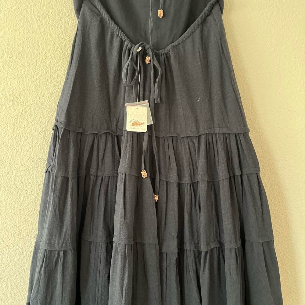 NWT Free People Somewhere Sunny Drop Waist Maxi Dress - Picture 5 of 7